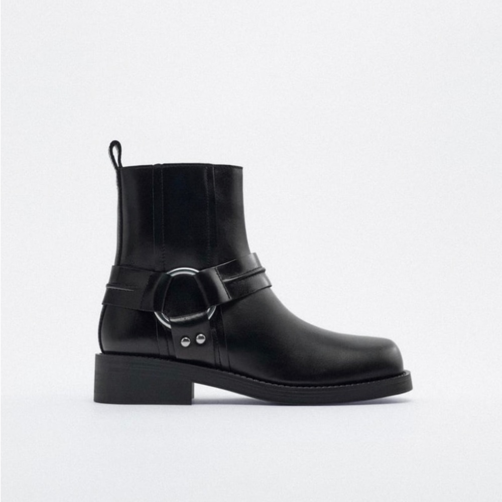 Zara leather boots